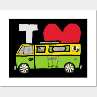 I Love My Campervan Posters and Art